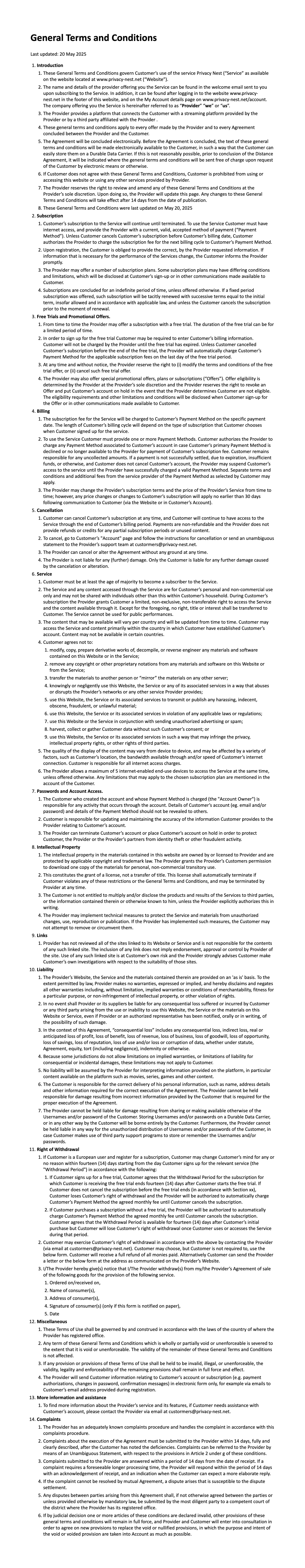Terms of Service